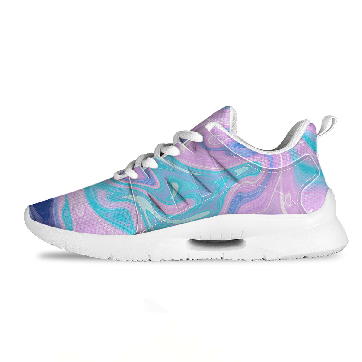 Acid Melt Blue And Pink Print Tennis Shoes-grizzshop