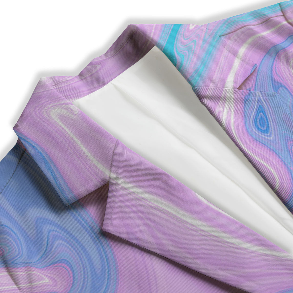 Acid Melt Blue And Pink Print Women's Blazer-grizzshop