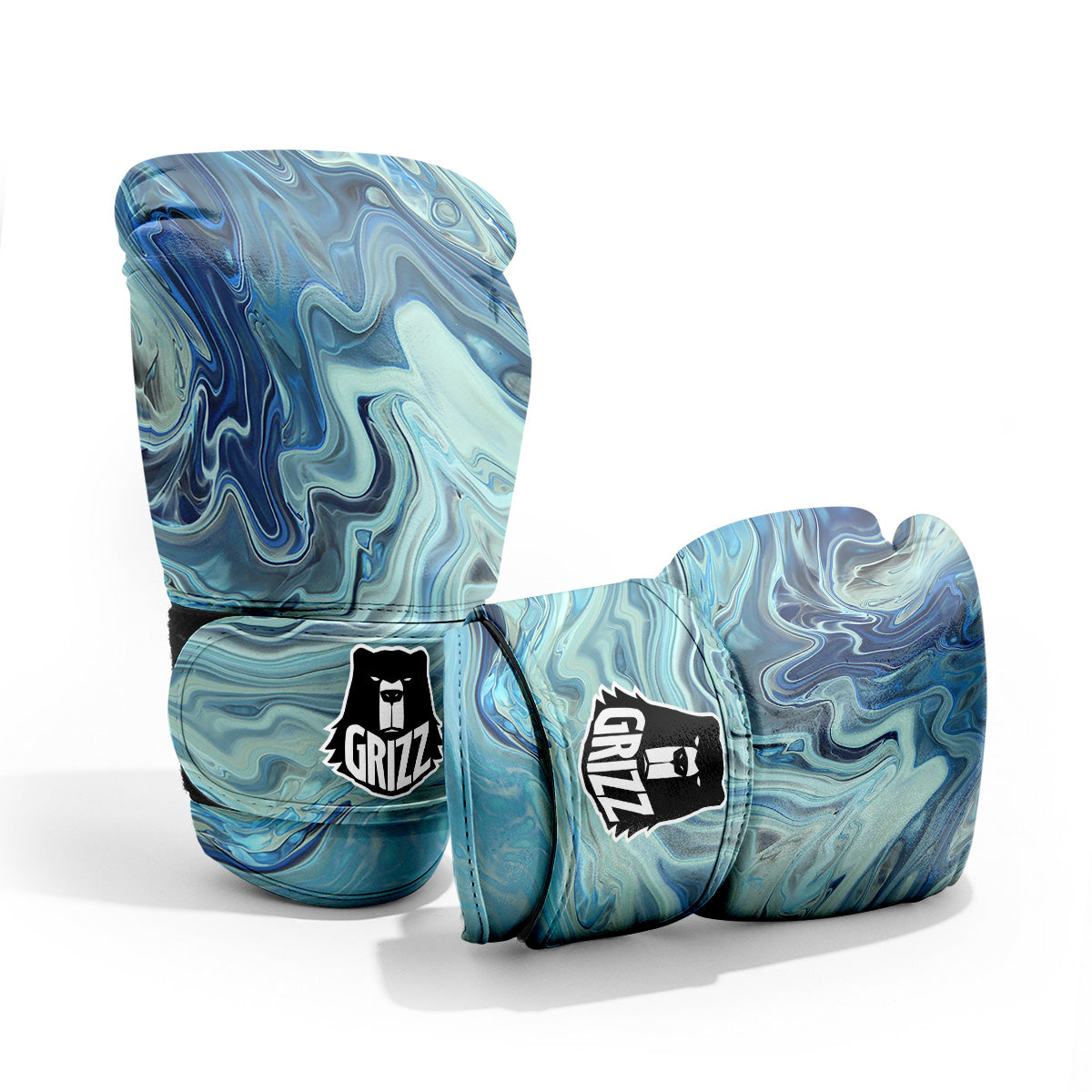 Acid Melt Blue Ocean Print Pro Boxing Glove