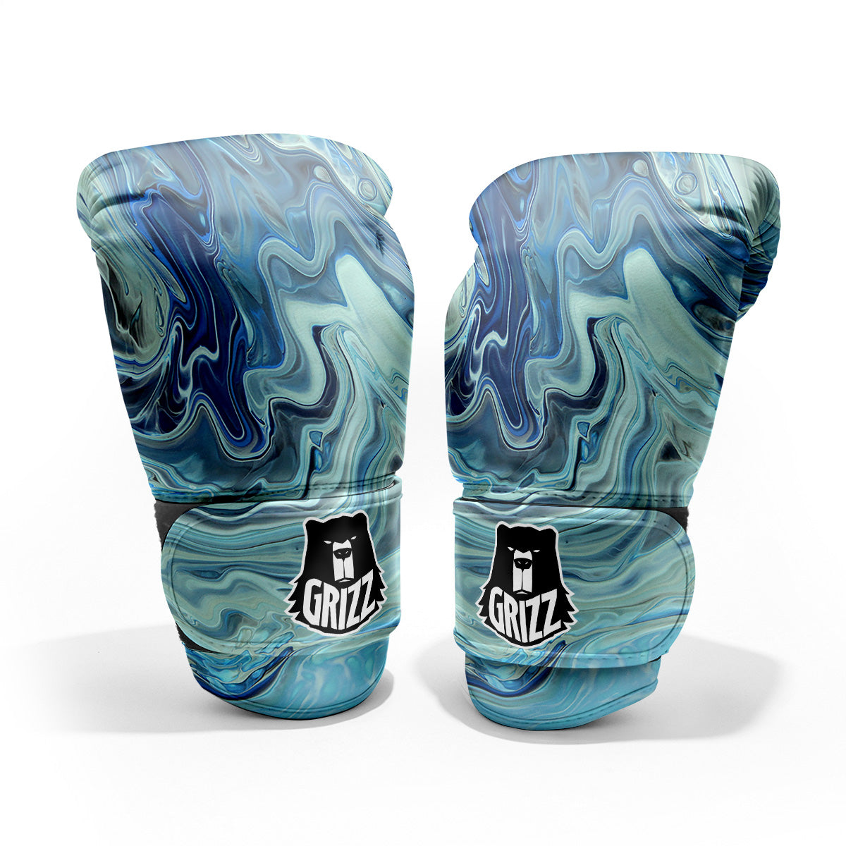 Acid Melt Blue Ocean Print Pro Boxing Glove