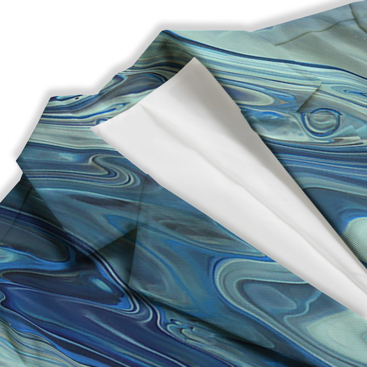 Acid Melt Blue Ocean Print Women's Blazer-grizzshop