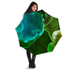 Acid Melt Green And Turquoise Print Umbrella-grizzshop