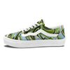 Acid Melt Green Print Skate Shoes-grizzshop