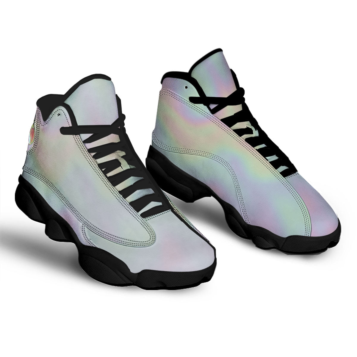 Acid Melt Pastel Print Black Basketball Shoes-grizzshop