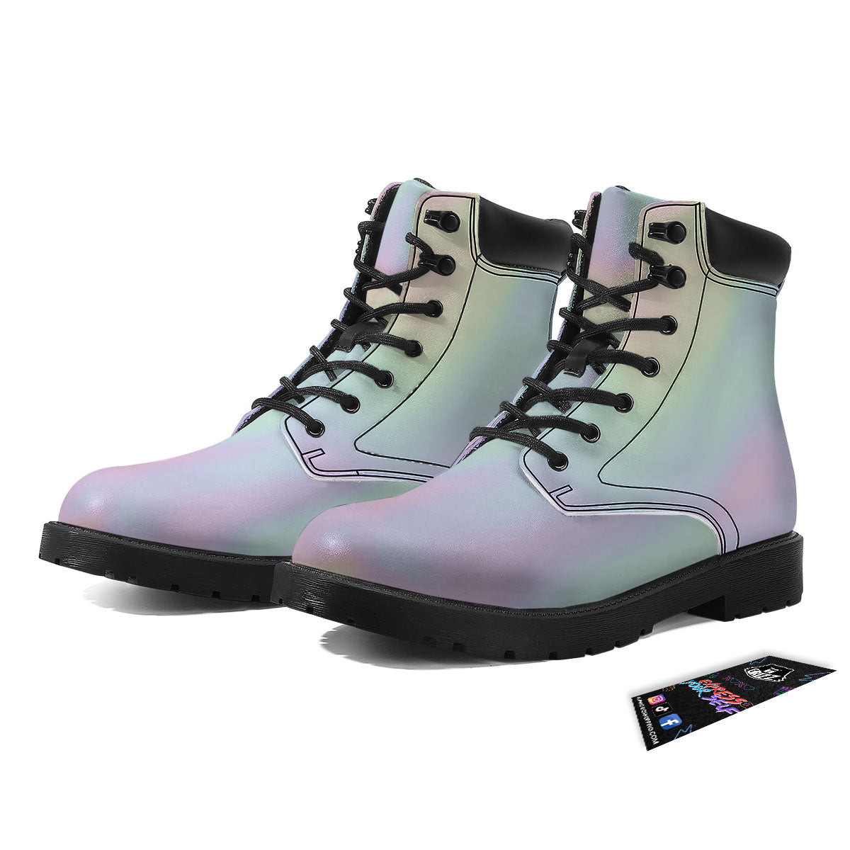 Acid Melt Pastel Print Boots-grizzshop