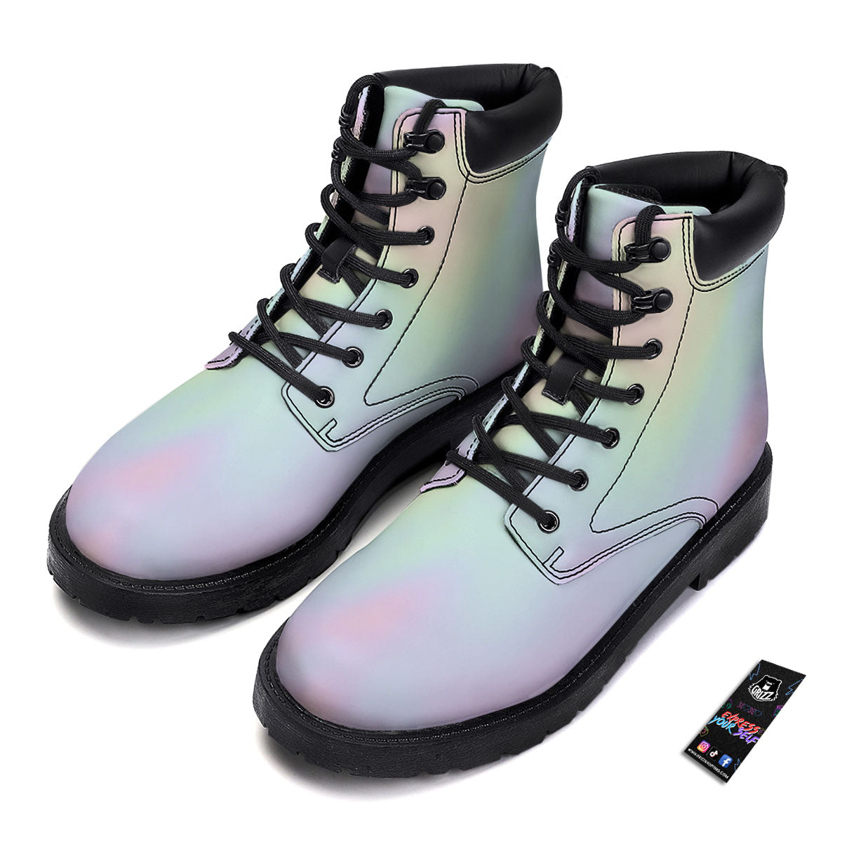 Acid Melt Pastel Print Boots-grizzshop
