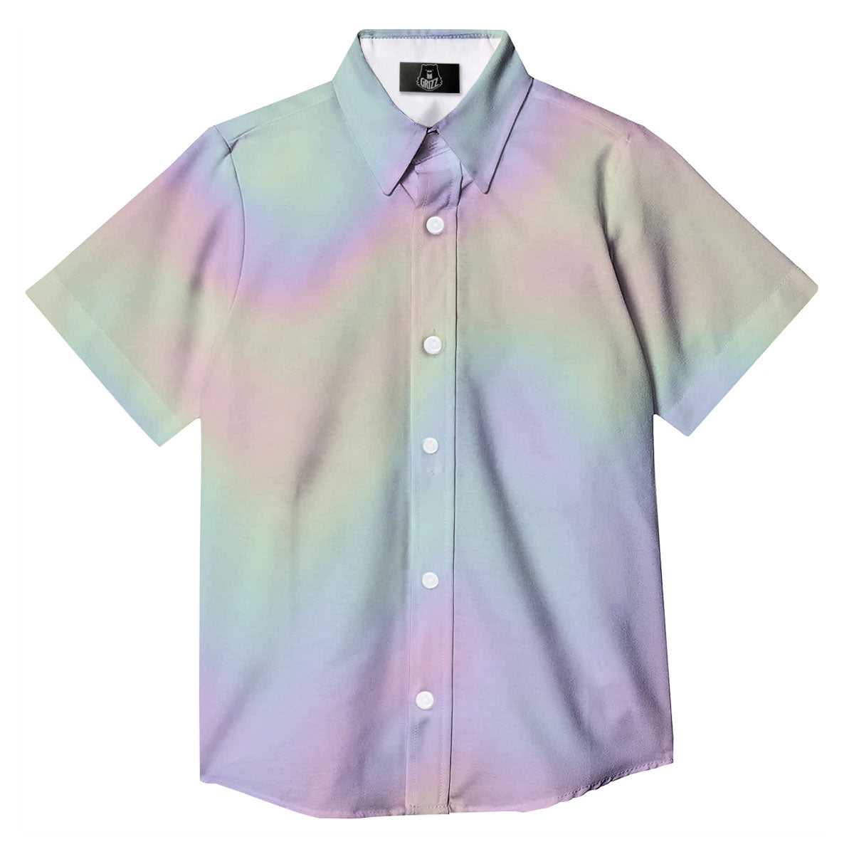 Acid Melt Pastel Print Button Up Shirt-grizzshop