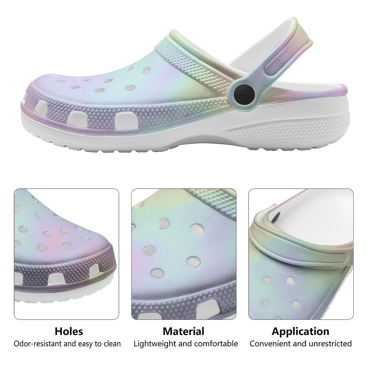 Acid Melt Pastel Print Clog-grizzshop