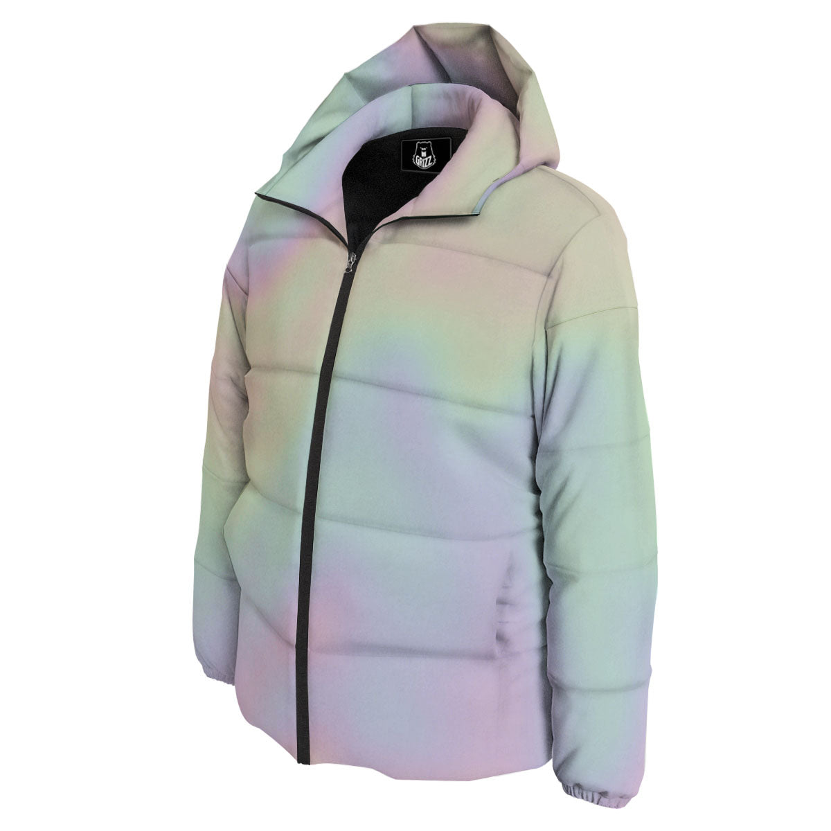 Acid Melt Pastel Print Down Jacket-grizzshop