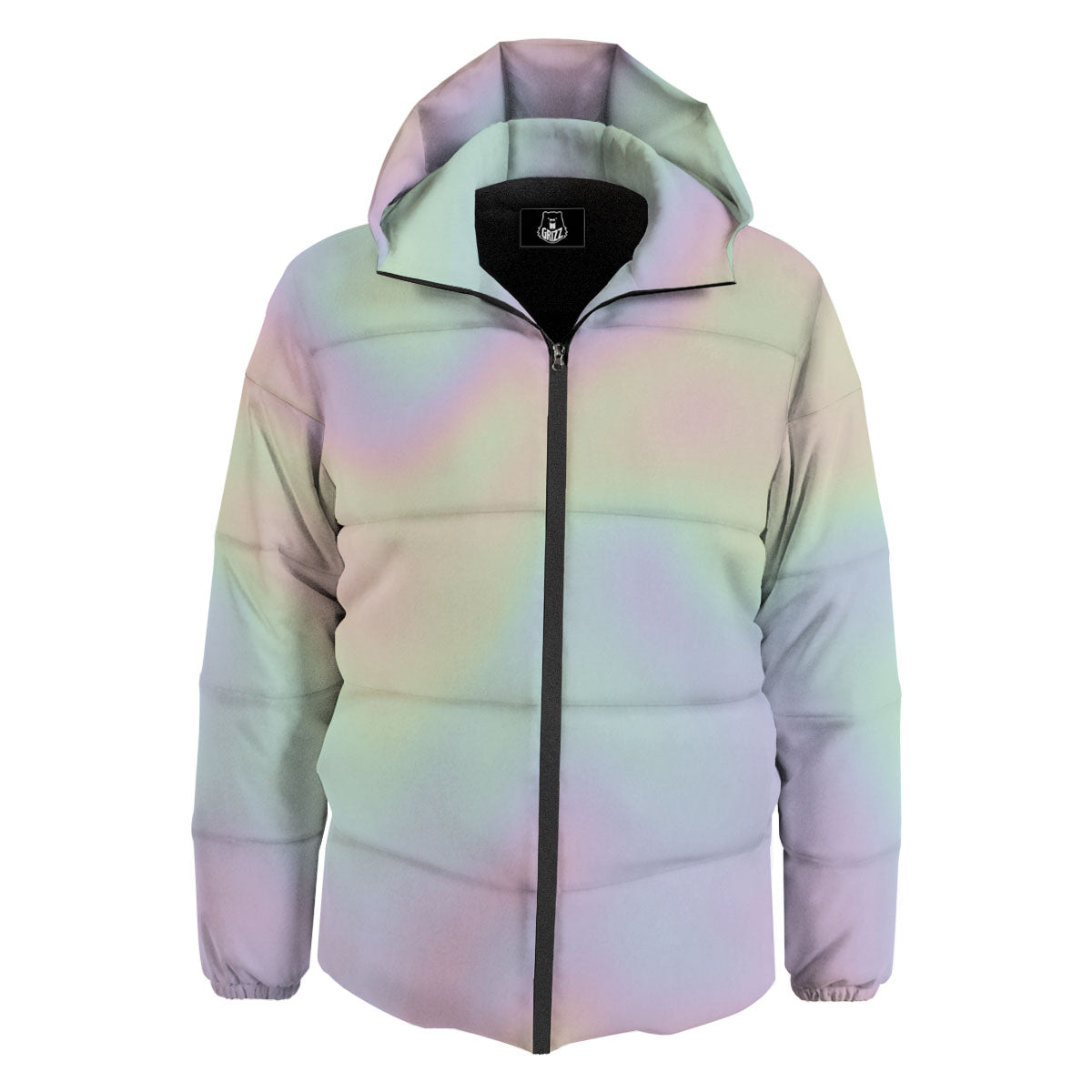Acid Melt Pastel Print Down Jacket-grizzshop