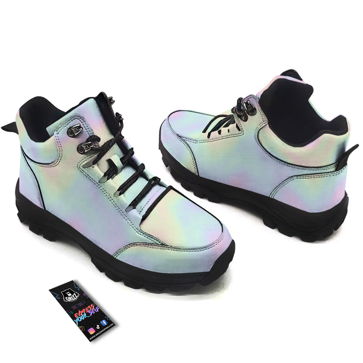 Acid Melt Pastel Print Hiking Shoes-grizzshop