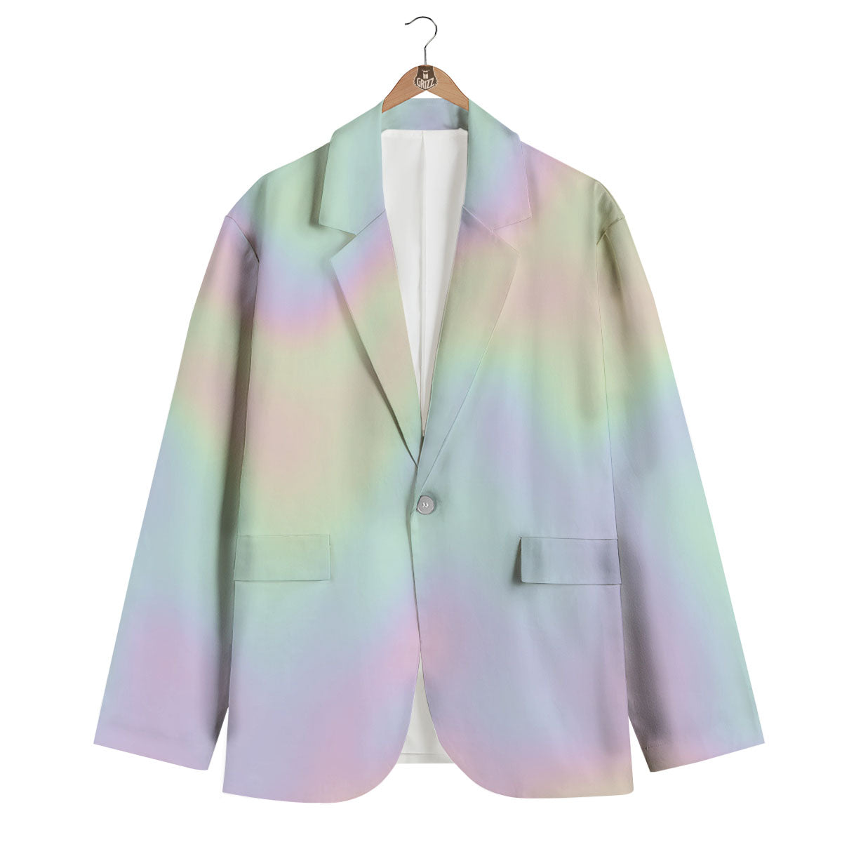 Acid Melt Pastel Print Men's Blazer-grizzshop