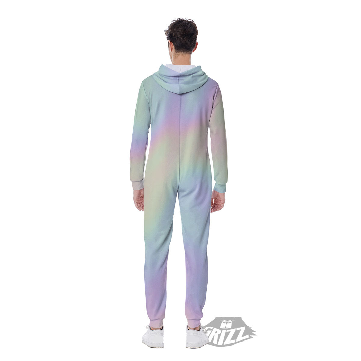 Acid Melt Pastel Print Men's Jumpsuit-grizzshop