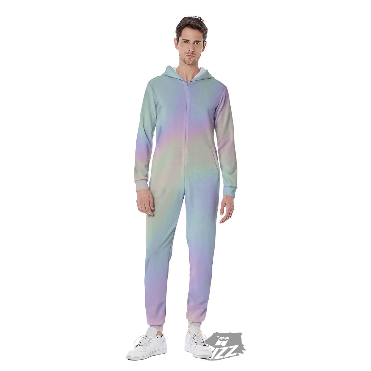 Acid Melt Pastel Print Men's Jumpsuit-grizzshop