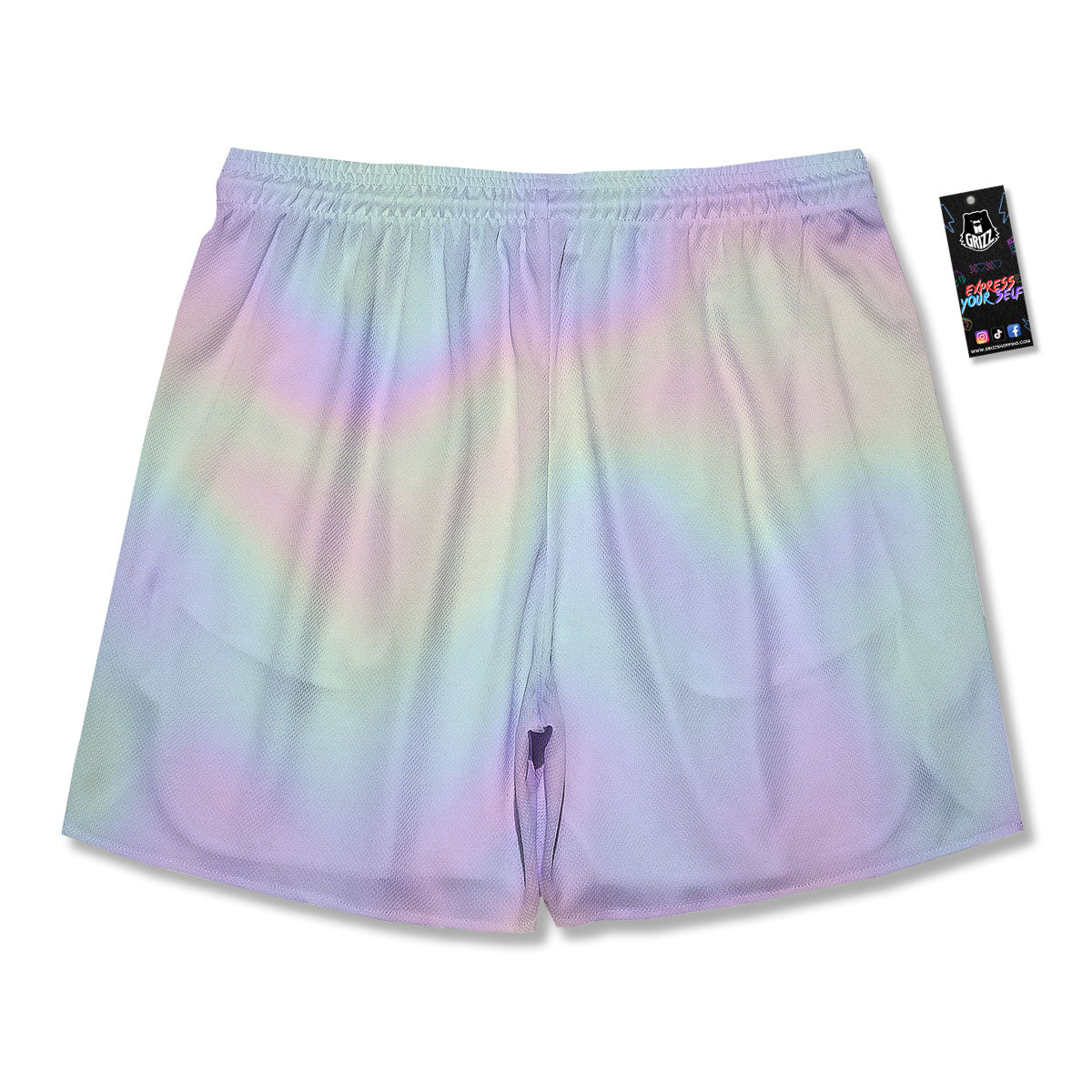 Acid Melt Pastel Print Men's Running Shorts-grizzshop