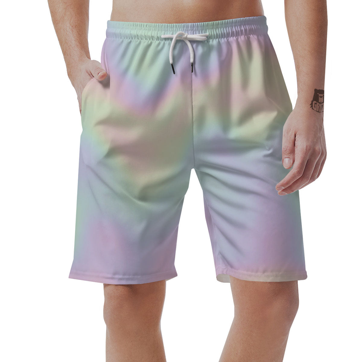 Acid Melt Pastel Print Men's Shorts-grizzshop
