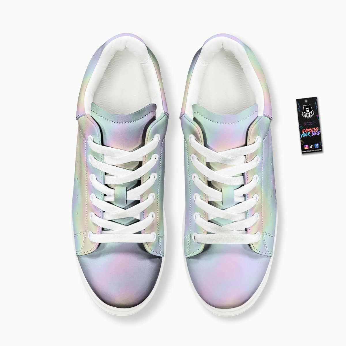 Acid Melt Pastel Print Platform Shoes-grizzshop