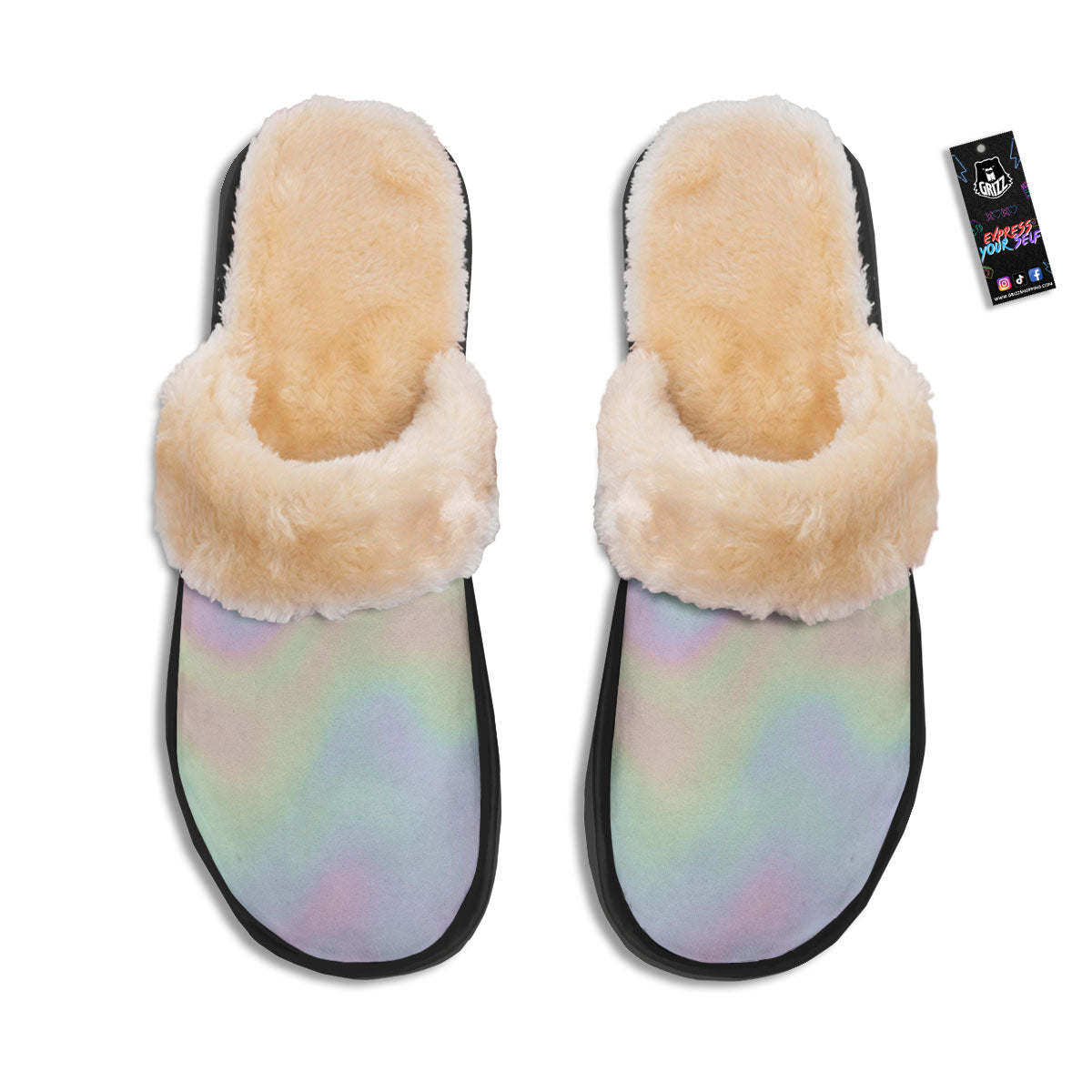 Acid Melt Pastel Print Slippers-grizzshop