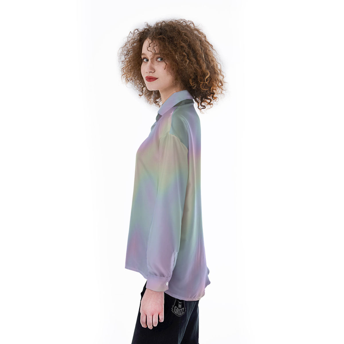 Acid Melt Pastel Print Women's Long Sleeve Shirts-grizzshop