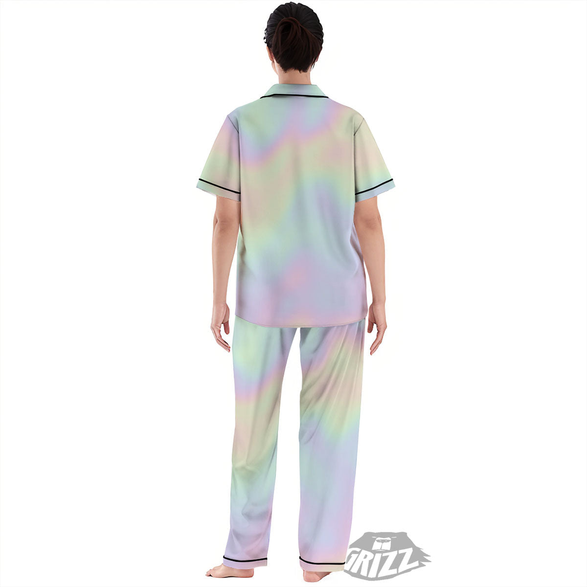 Acid Melt Pastel Print Women's Pajamas Set-grizzshop
