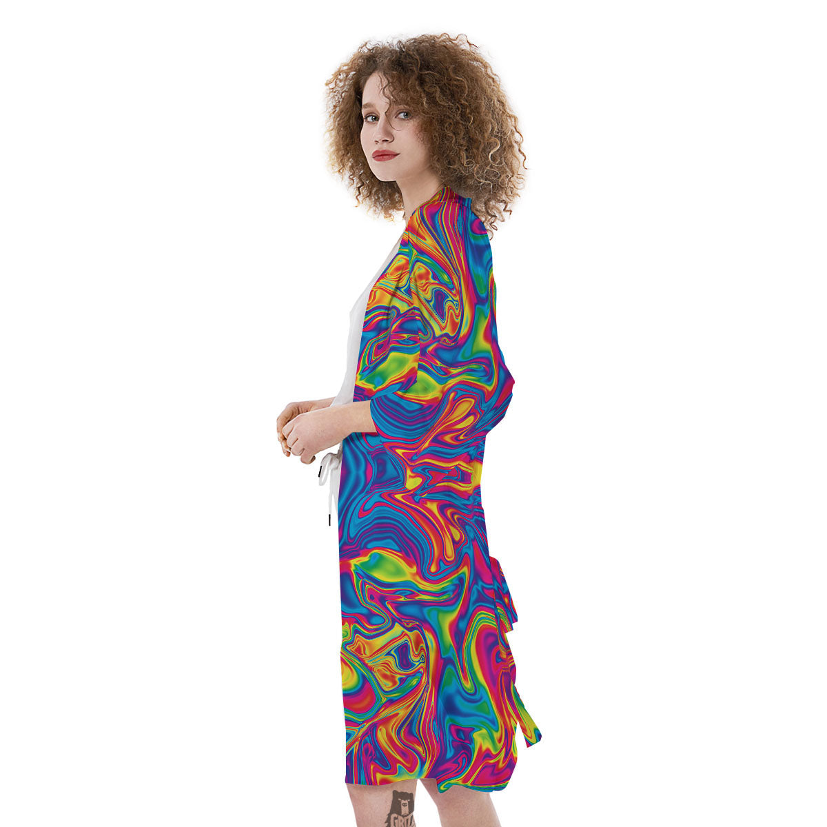 Acid Psychedelic Print Pattern Kimono-grizzshop