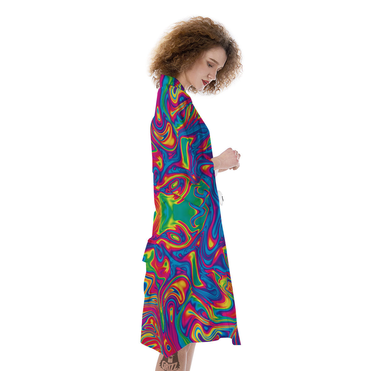 Acid Psychedelic Print Pattern Kimono-grizzshop