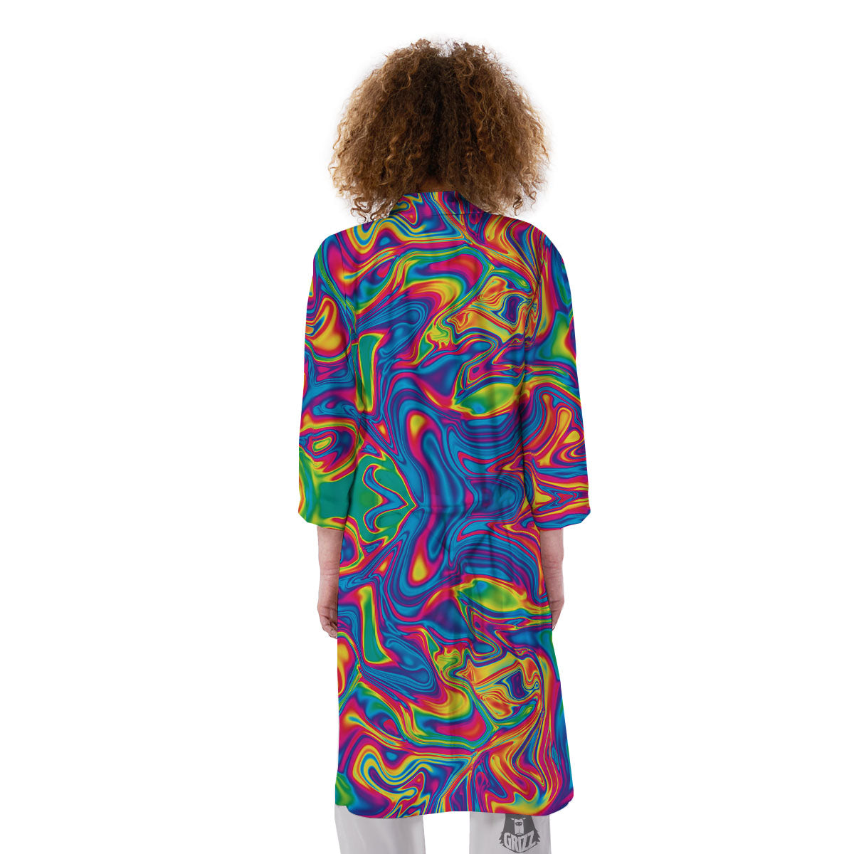 Acid Psychedelic Print Pattern Kimono-grizzshop