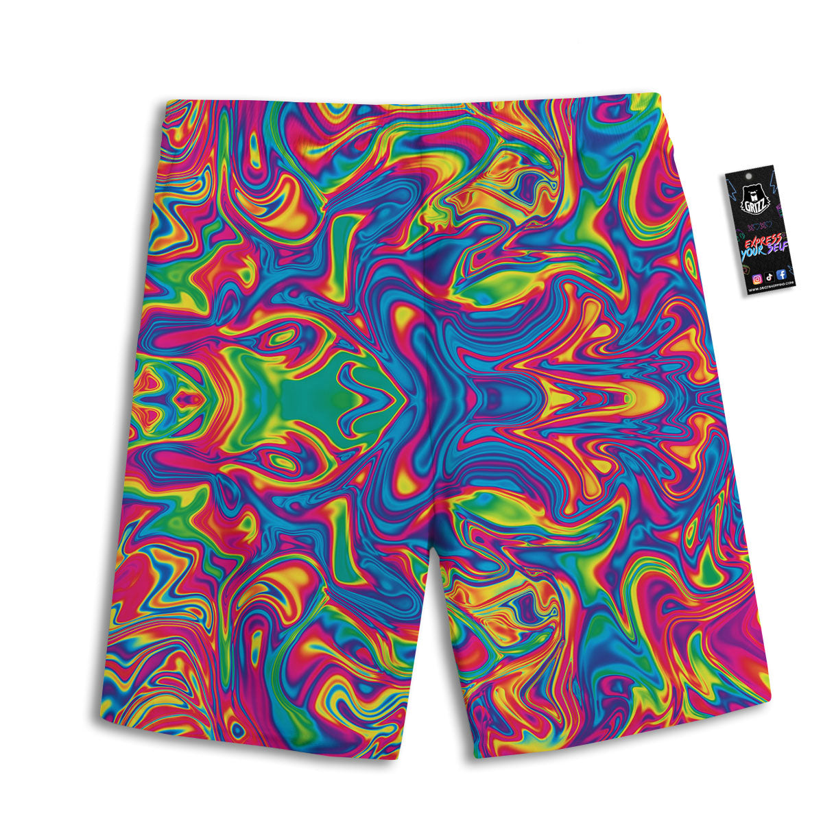 Acid Psychedelic Print Pattern Men's Athletic Shorts