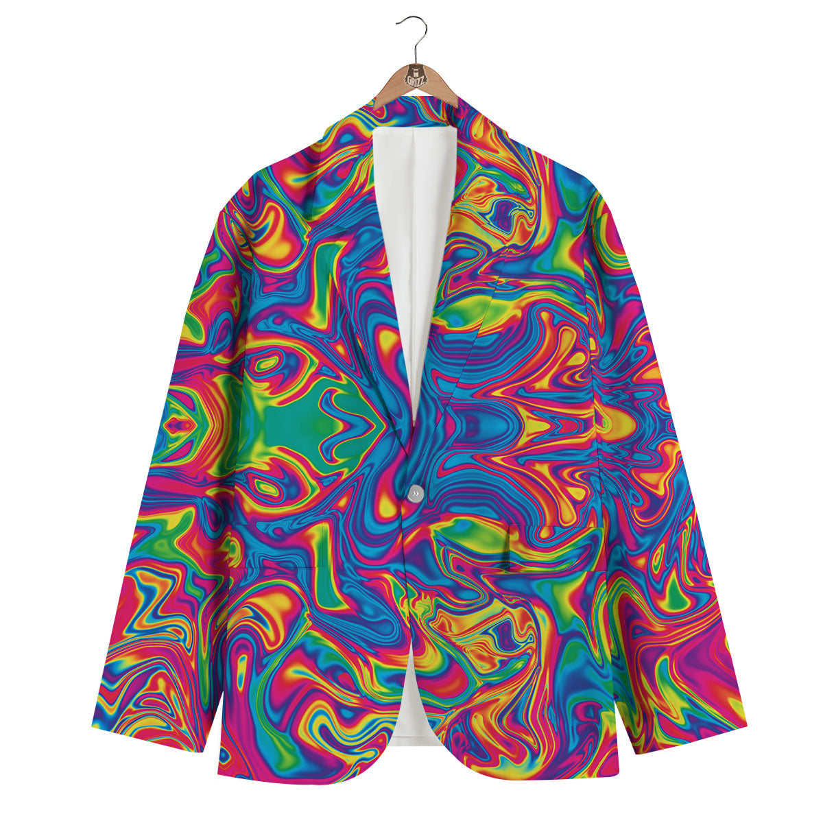 Acid Psychedelic Print Pattern Men's Blazer-grizzshop
