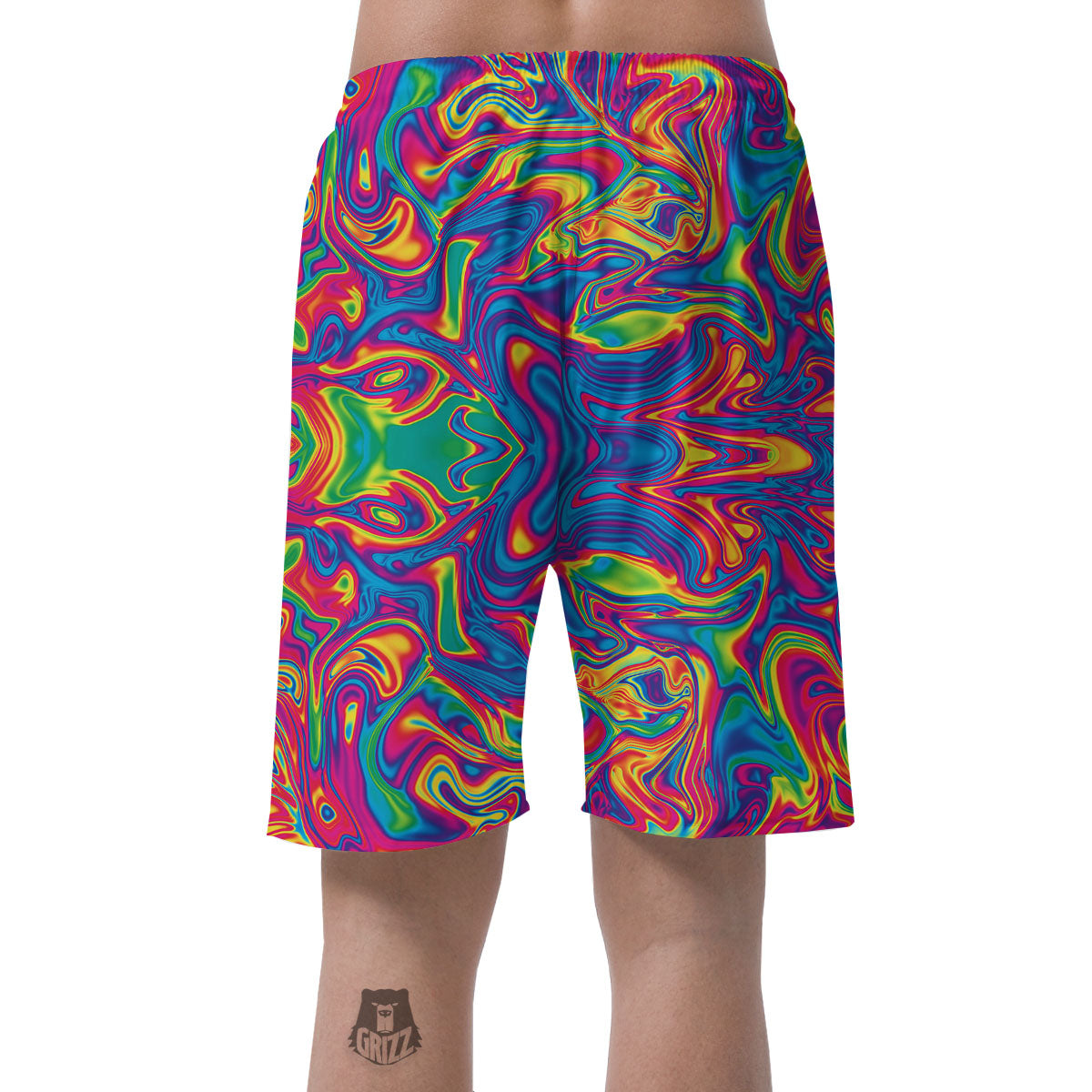 Acid Psychedelic Print Pattern Men's Shorts-grizzshop