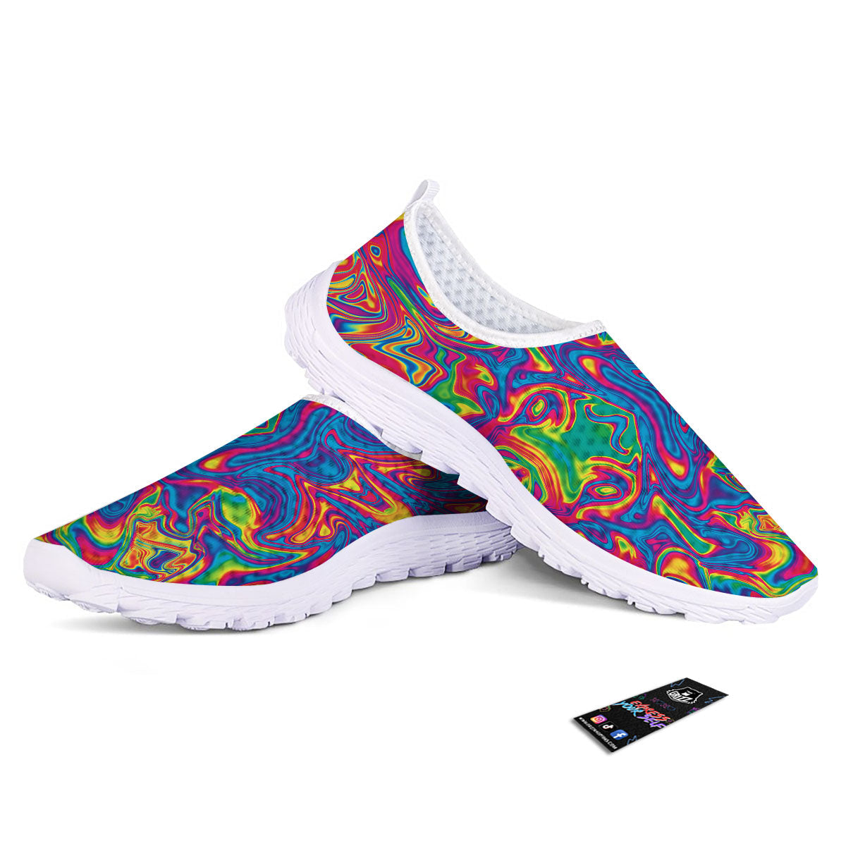Acid Psychedelic Print Pattern Nurse Shoes-grizzshop