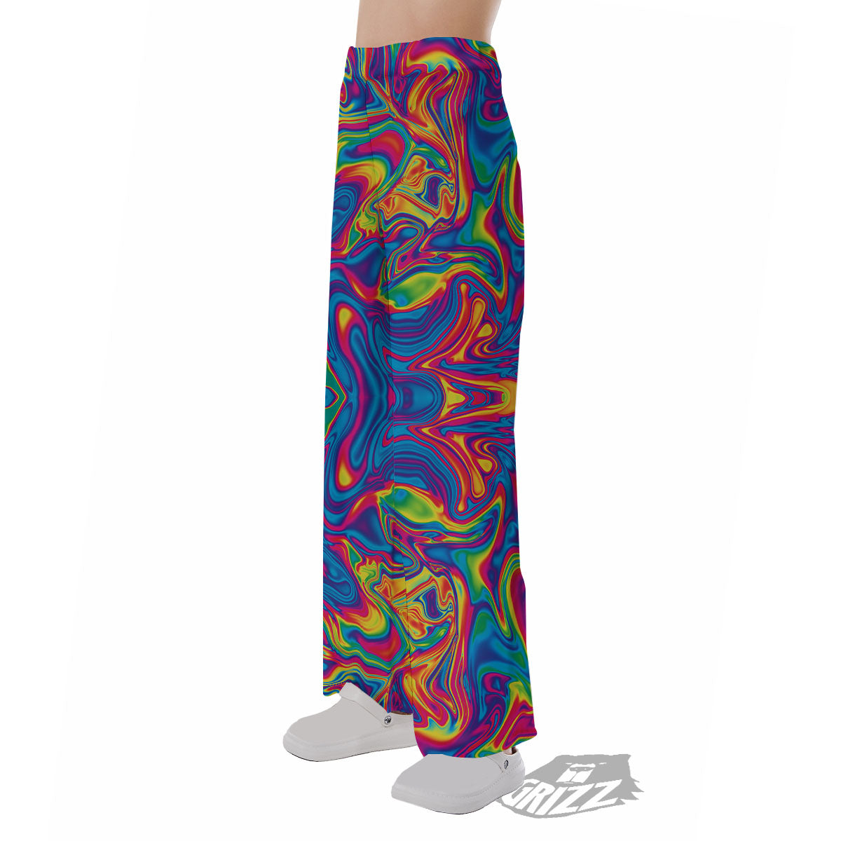 Acid Psychedelic Print Pattern Pajama Pants-grizzshop