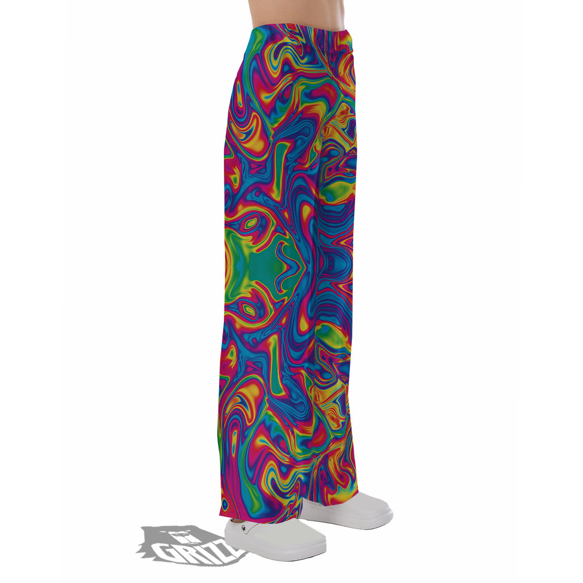 Acid Psychedelic Print Pattern Pajama Pants-grizzshop