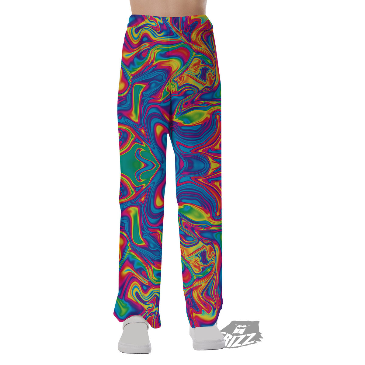 Acid Psychedelic Print Pattern Pajama Pants-grizzshop