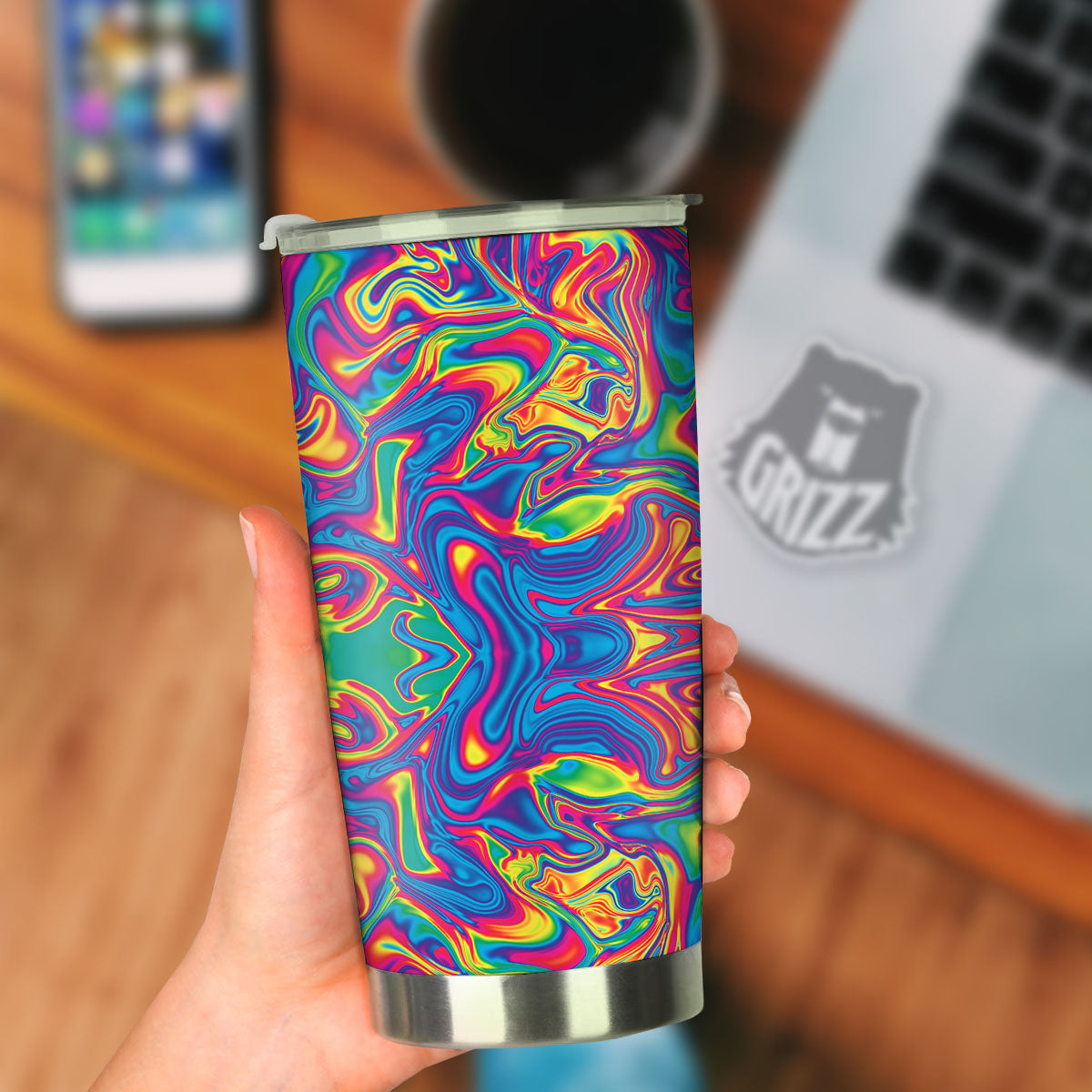 Acid Psychedelic Print Pattern Tumbler-grizzshop