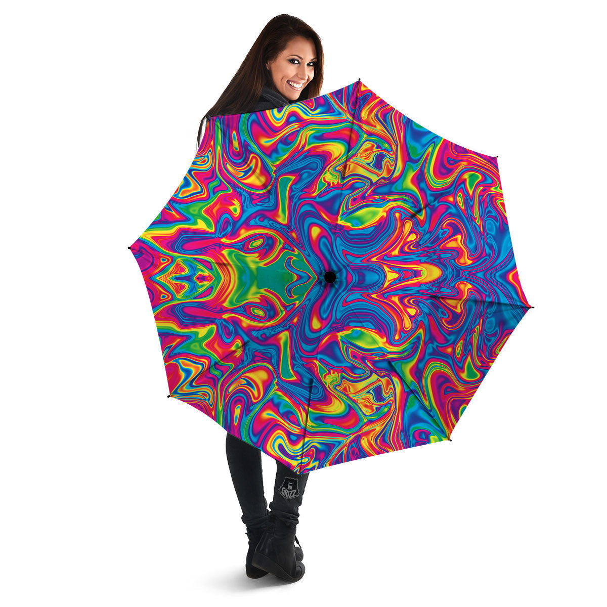 Acid Psychedelic Print Pattern Umbrella-grizzshop