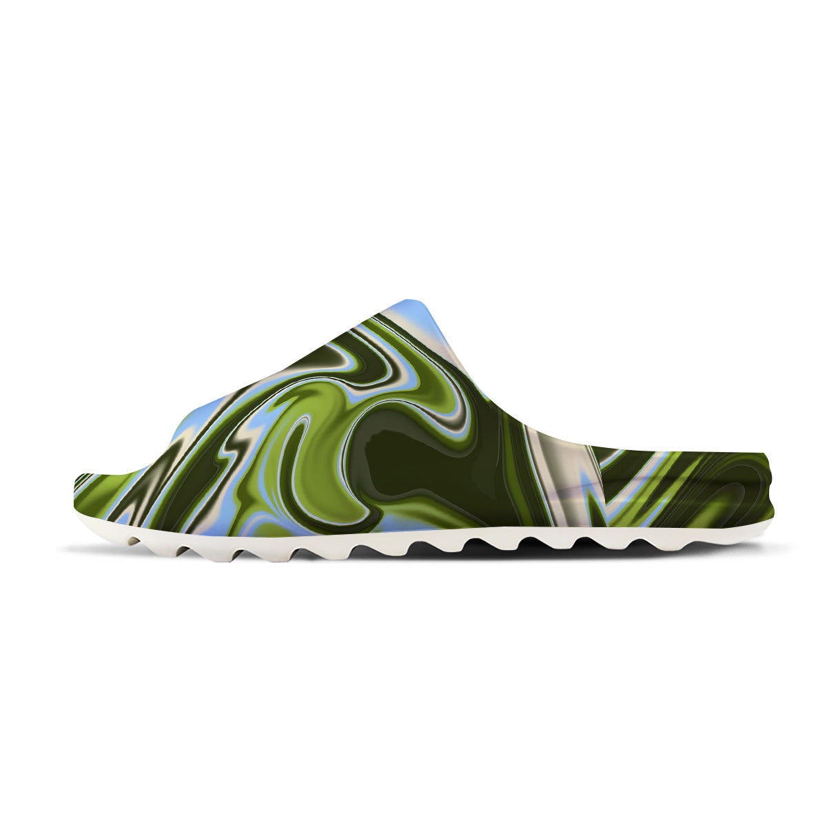 Acid Melt Green Print Sandals-grizzshop