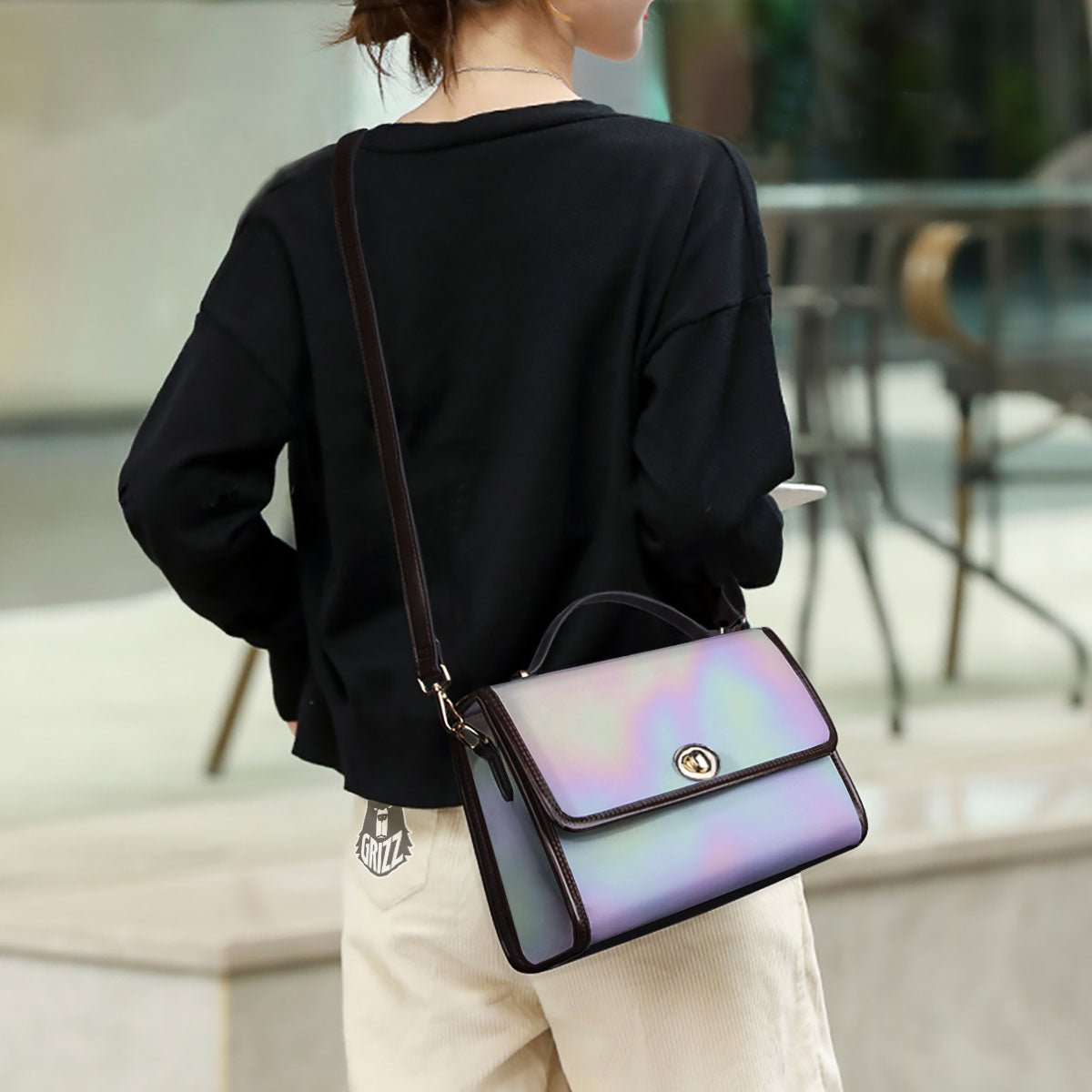 Acid Melt Pastel Print Women's Satchel Bag