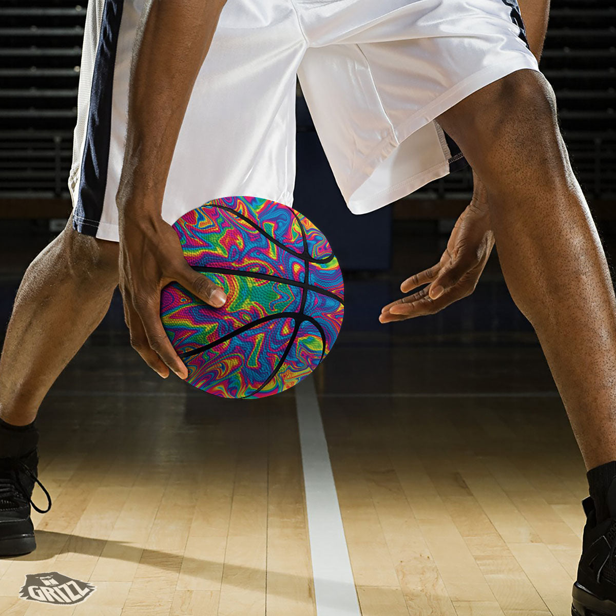 Acid Psychedelic Print Pattern Basketball