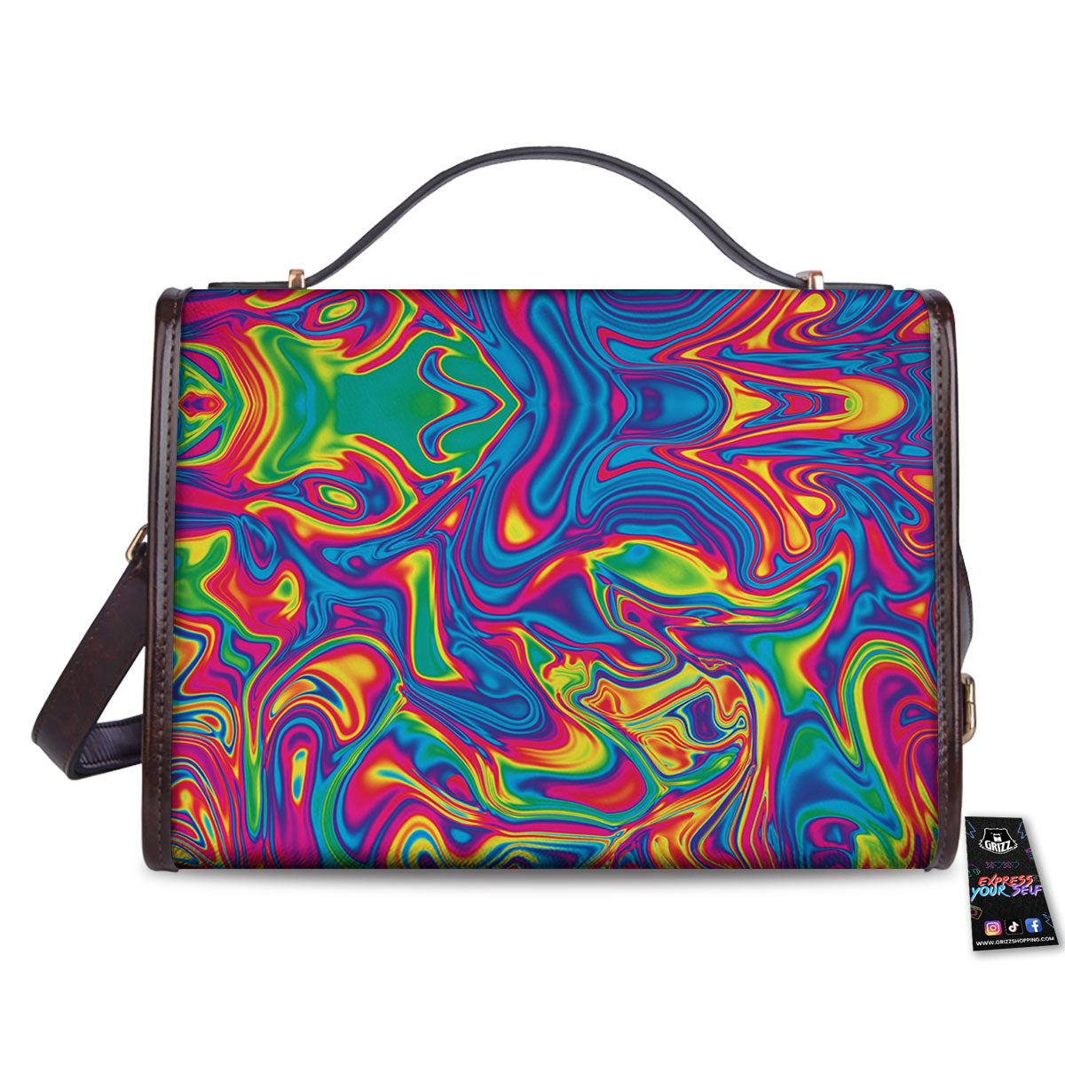 Acid Psychedelic Print Pattern Women's Satchel Bag