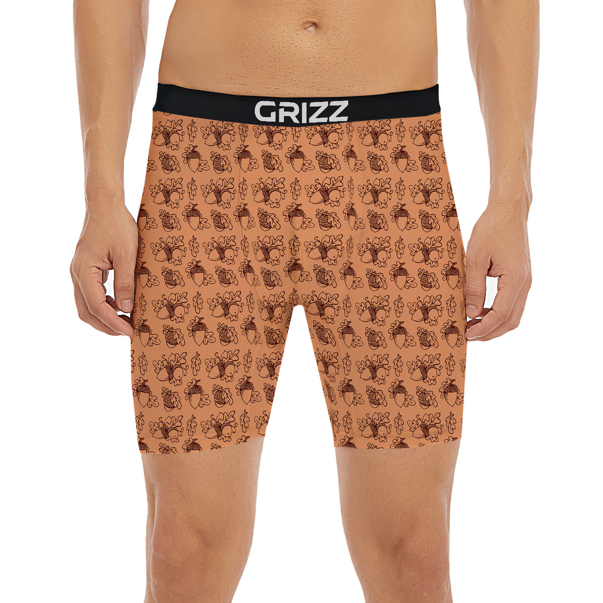 Acorn Drawing Print Pattern Boxer Briefs-grizzshop