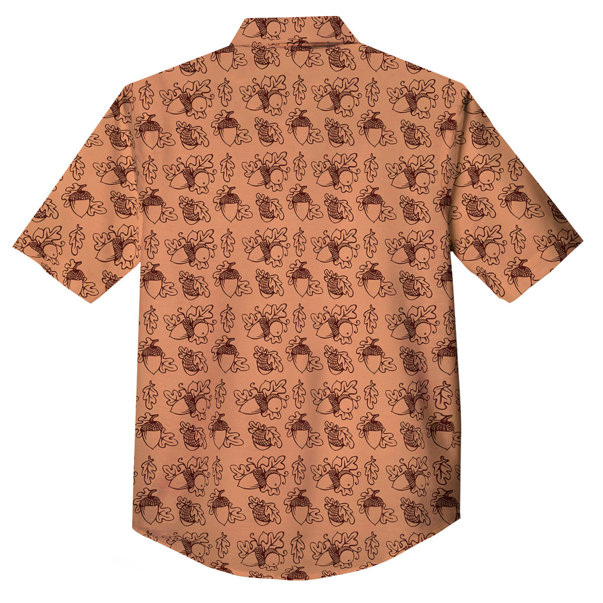Acorn Drawing Print Pattern Button Up Shirt-grizzshop