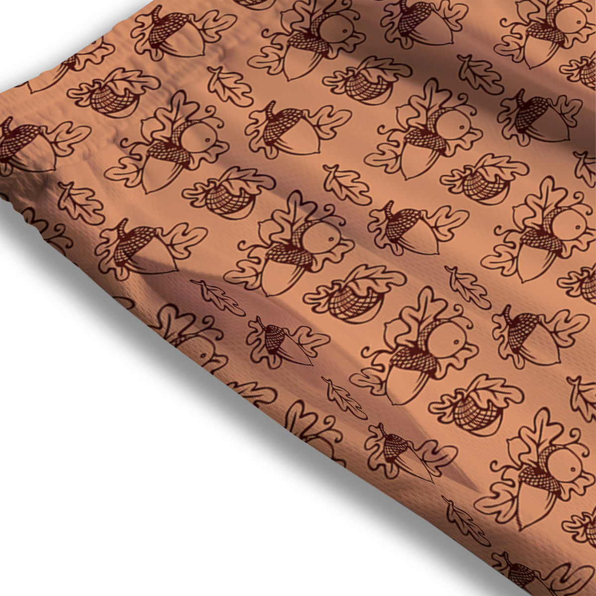 Acorn Drawing Print Pattern Mesh Shorts-grizzshop