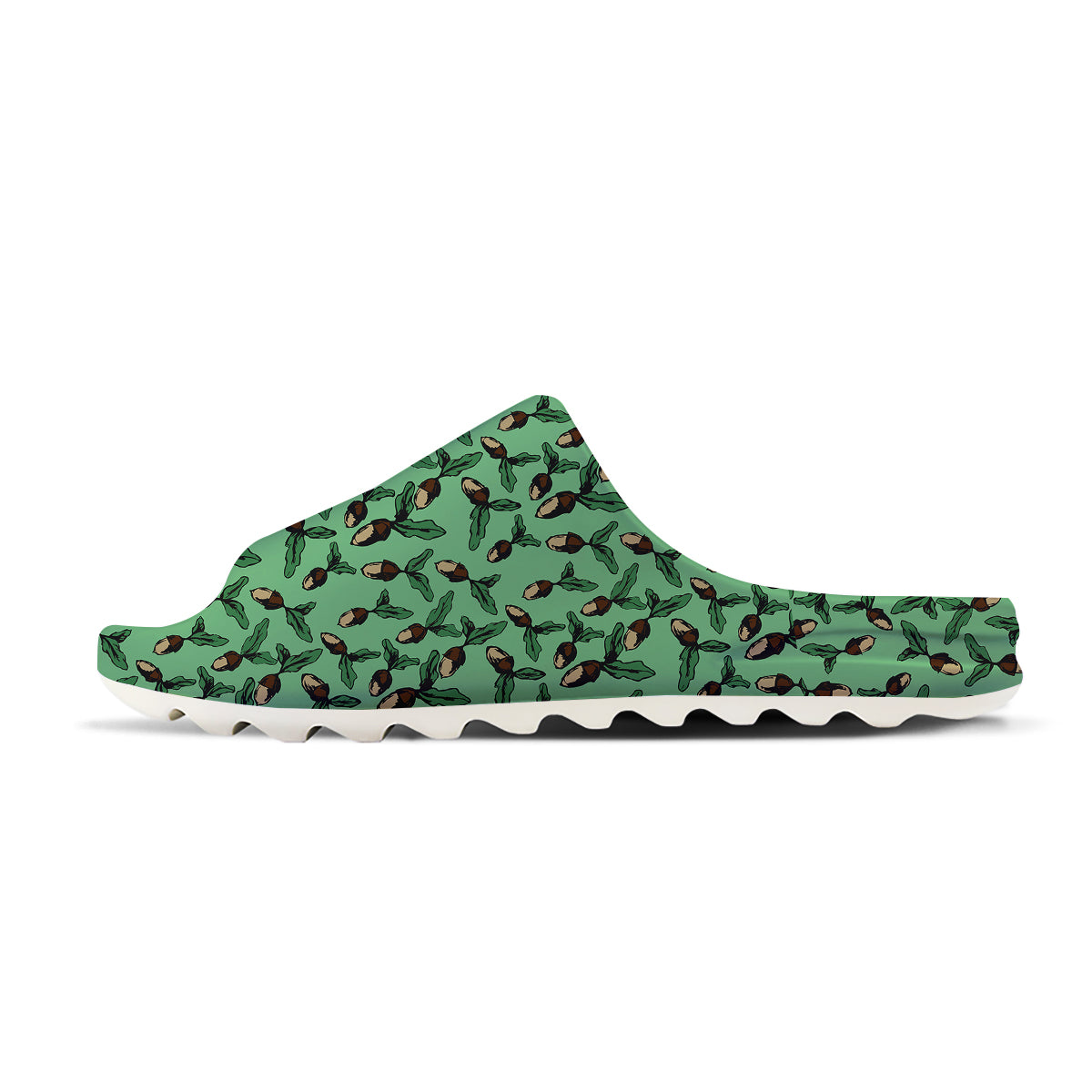 Acorn Green Print Pattern Sandals-grizzshop