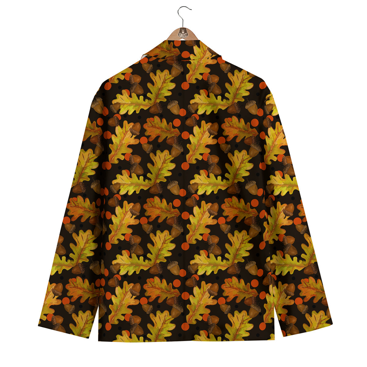 Acorn Leaf Print Pattern Men's Blazer-grizzshop
