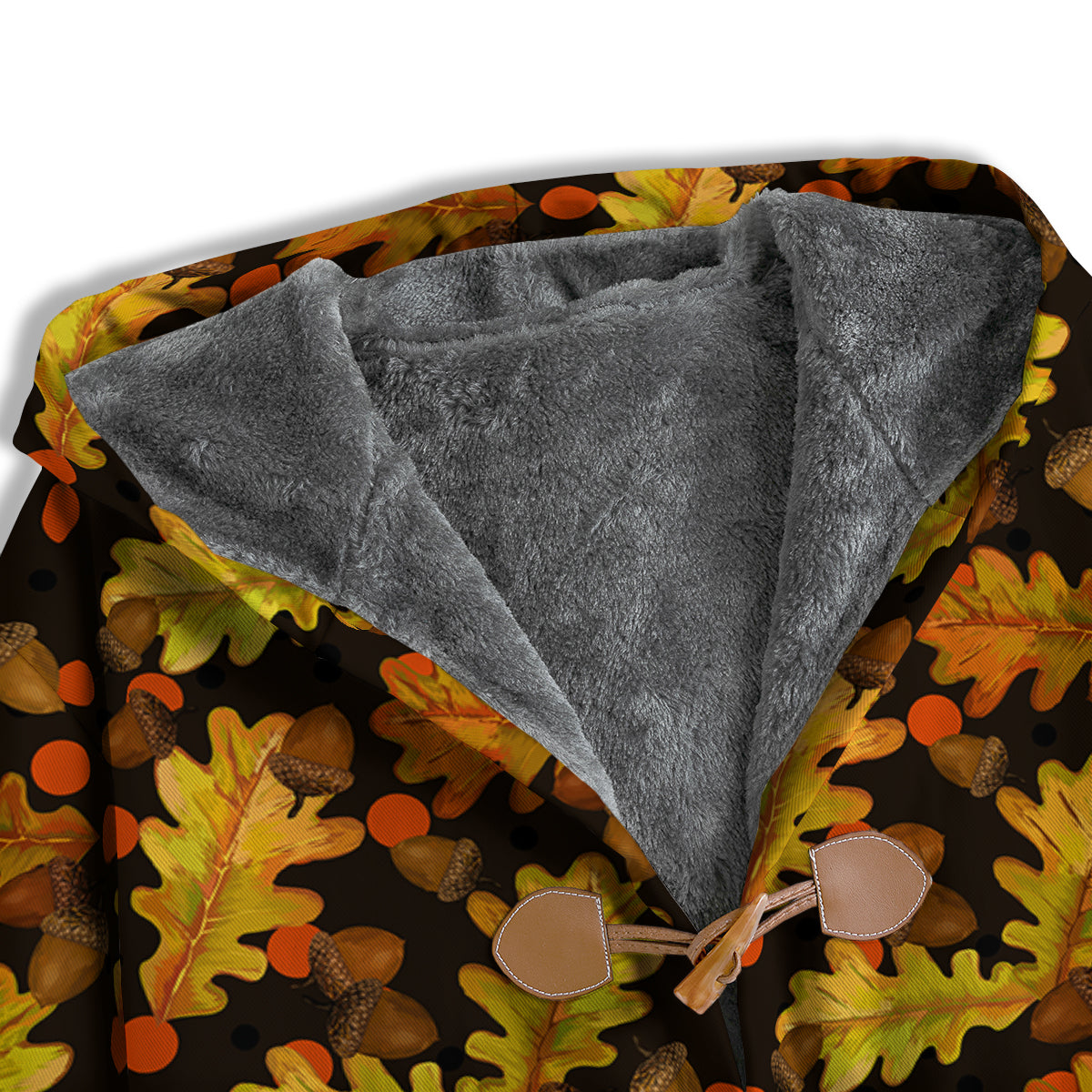 Acorn Leaf Print Pattern Men's Windbreaker Jacket-grizzshop