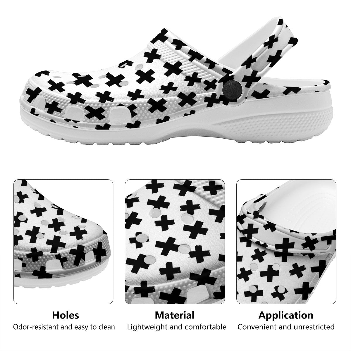 Add Sign Symbol Print Pattern Clog-grizzshop