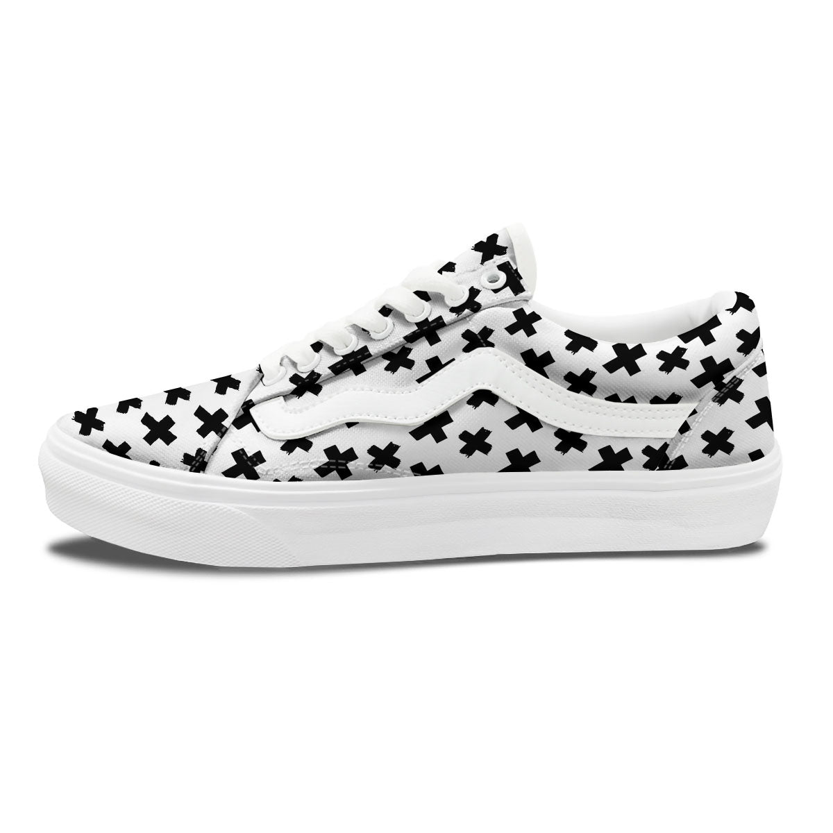 Add Sign Symbol Print Pattern Skate Shoes-grizzshop