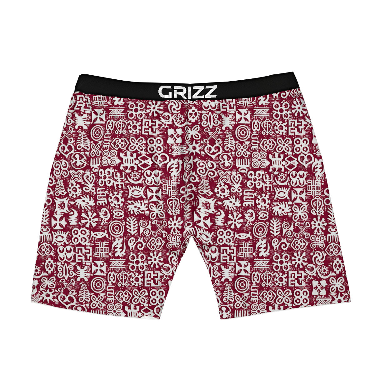 Adinkra African Tribe Red Symbols Boxer Briefs-grizzshop