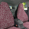 Adinkra African Tribe Red Symbols Car Seat Covers-grizzshop